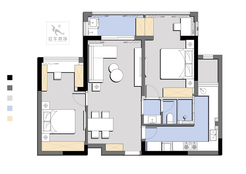 余玮_中航金城一号7-402-91㎡-北欧风格_2室2厅1卫（新房装修）_成品家￥151366_全包15